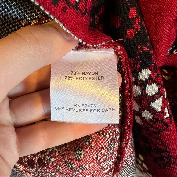 Red/Cranberry Sweater Dress | Taylor - Picture 5 of 5